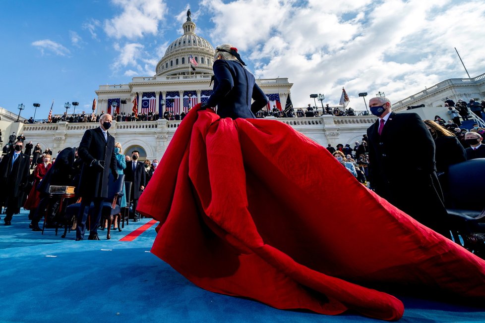 Zpěvačka Lady Gaga na inauguraci Joea Bidena