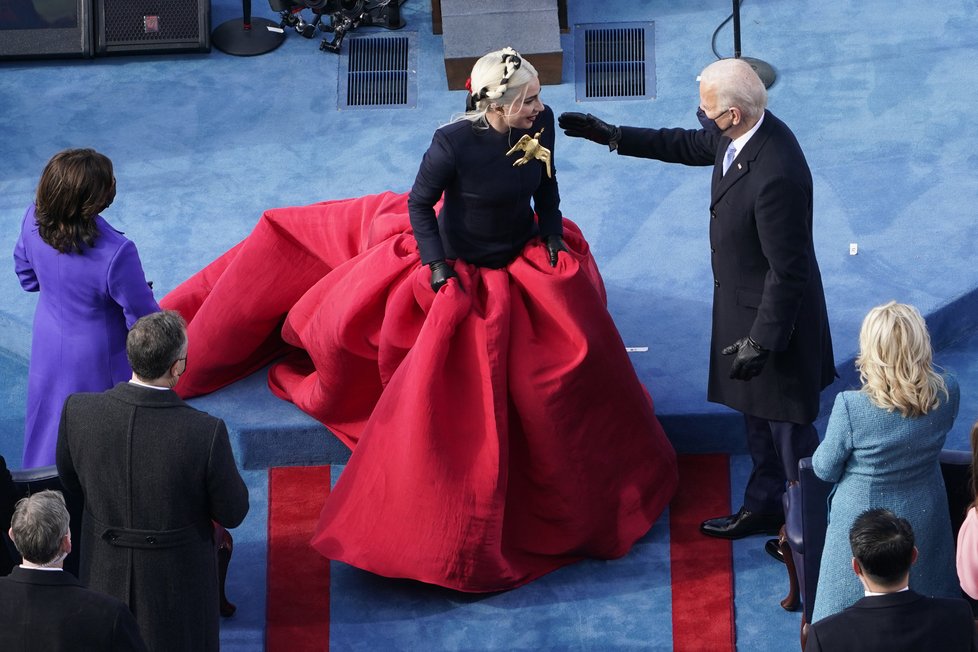 Zpěvačka Lady Gaga na inauguraci Joea Bidena