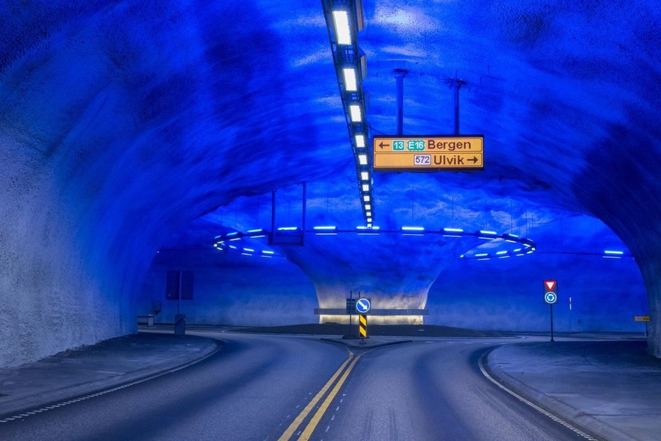 Lærdalský tunel v Norsku
