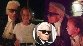 Karl Lagerfeld si malého Hudsona velmi oblíbil.