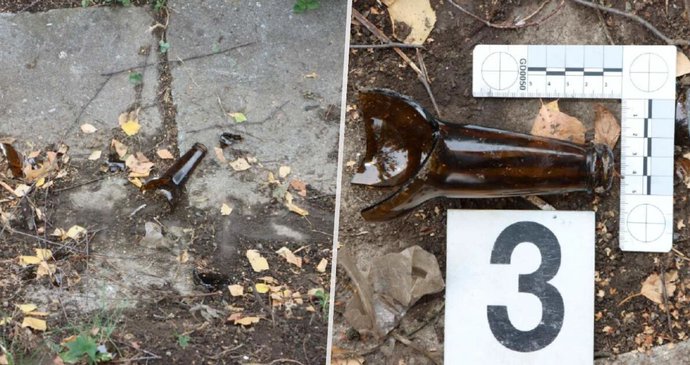 Agresor napadl muže v Olomouci lahvemi od piva.