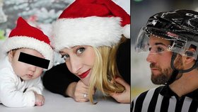 Partnerka hokejového sudího Lainky umístila na facebook dojemnou vánoční fotku s dcerou