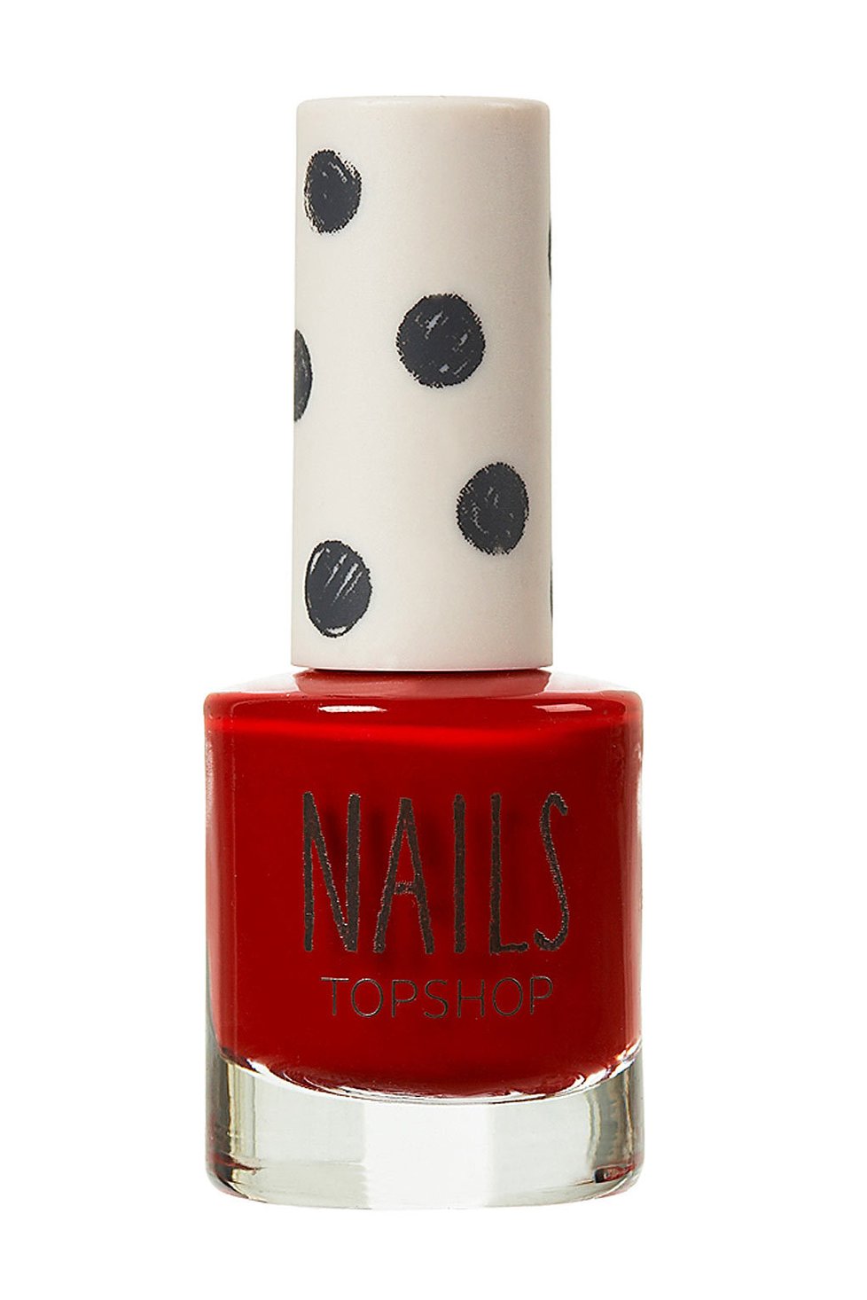 Lak na nehty Nails, odstín Pillar Box, Topshop, info o ceně v obchodě.