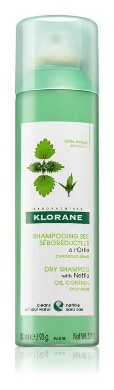 Klorane Kopřiva suchý šampon na mastné vlasy, notino.cz, 207,-
