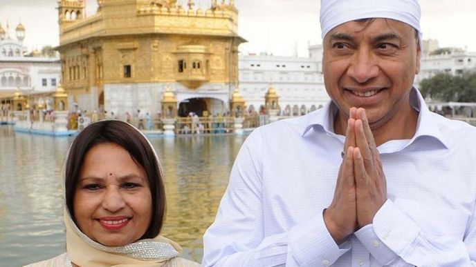 Lakšmí Mittal se svou ženou