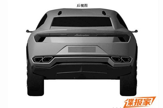 Lamborghini Urus na patentových nákresech