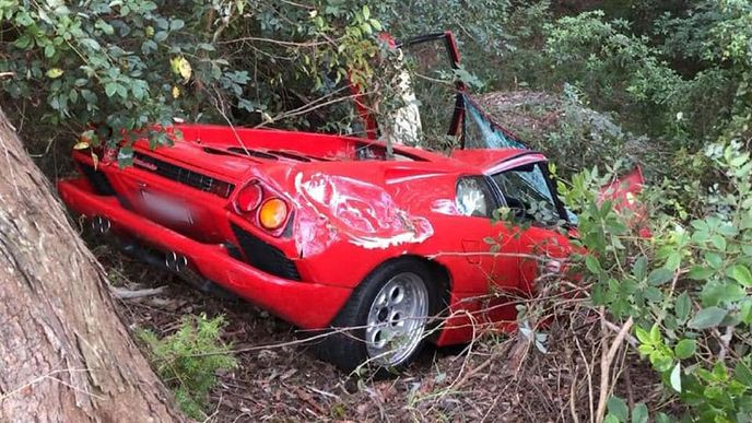 Lamborghini Diablo po havárii.