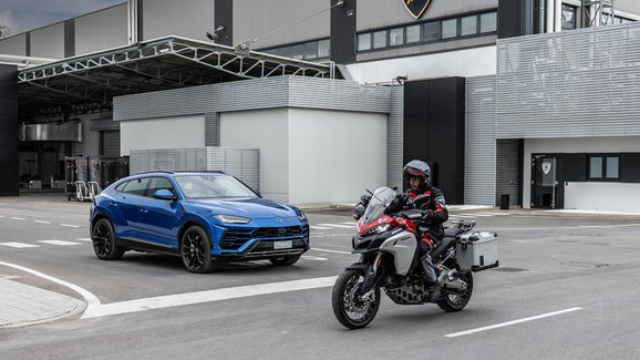 Lamborghini a Ducati inovují bezpečnost. Vylepšují komunikaci mezi auty a motorkami