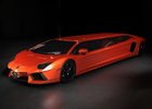 Dílo šílence: Lamborghini Aventador jako prodloužená limuzína (video)