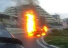 Hořící Lamborghini Gallardo v Praze (video)