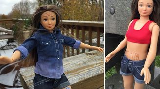 Zrodila se "normální" Barbie. Není vychrtlá, má celulitidu a akné