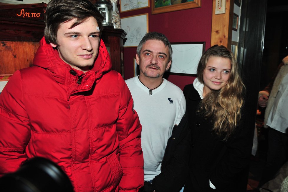 Michal Suchánek s dcerou Berenikou a synem Jáchymem