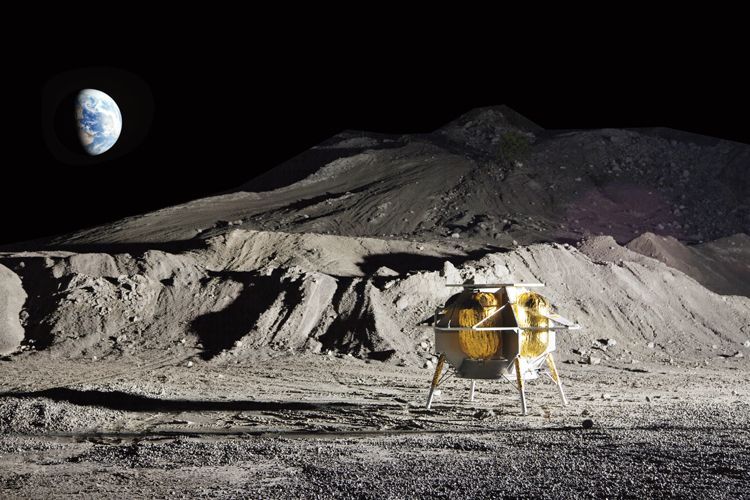Lander Peregrine od firmy Astrobotic: Přistane na Měsíci.