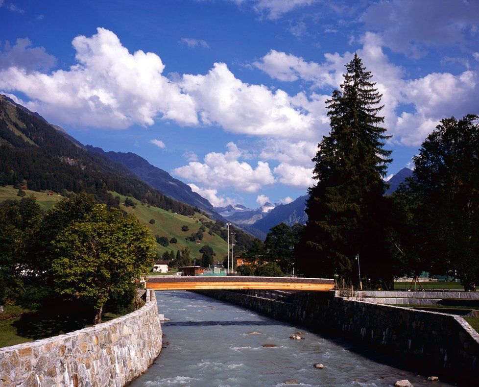 Švýcarská řeka Landquart, na které se utopili tři čeští vodáci.