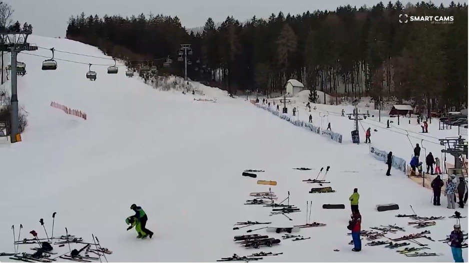 Na lanovku v Orlických Horách spadl strom.