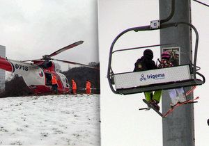 V Monínci vypadlo z lanovky dítě. Záchranná služba jej odvezla vrtulníkem do pražské nemocnice. Během případu ale správce lanovky porušil hned několik předpisů.