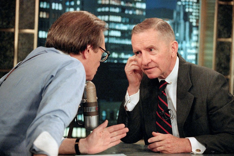 Larry King a Ross Perot.