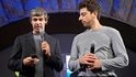 Zakladatelé technologické společnosti Google Larry Page a Sergey Brin.