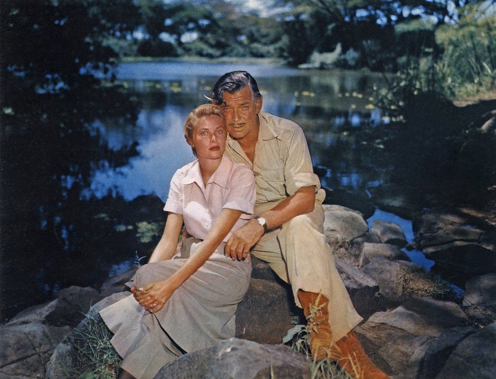 Grace s kolegou Clarkem Gablem v roce 1953 ve filmu Mogambo