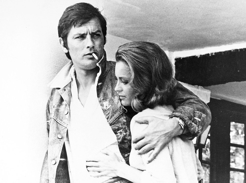 S Romy Schneider po natáčení filmu Bazén, rok 1969.