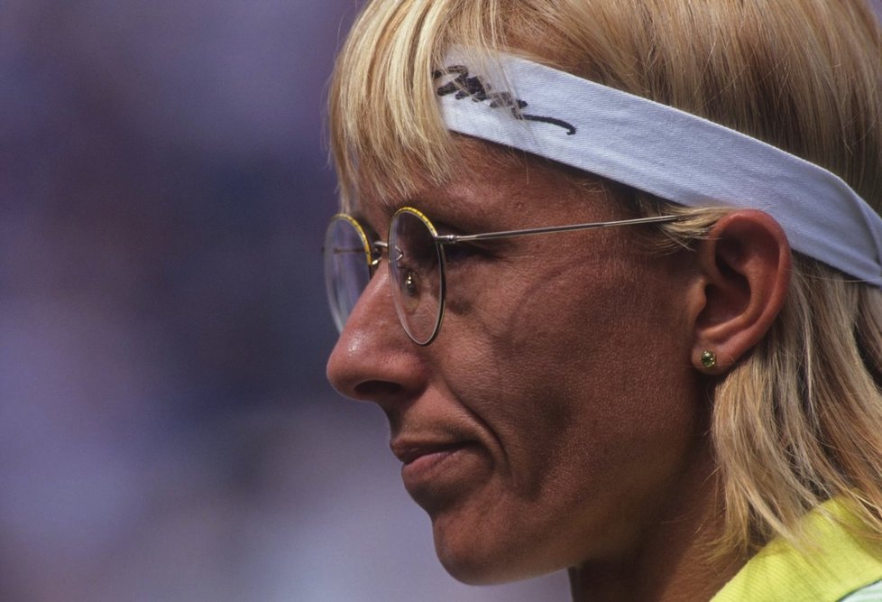US Open v roce 1990. Profesionální kariéra Martiny trvala až do roku 2006, tedy do její padesátky.