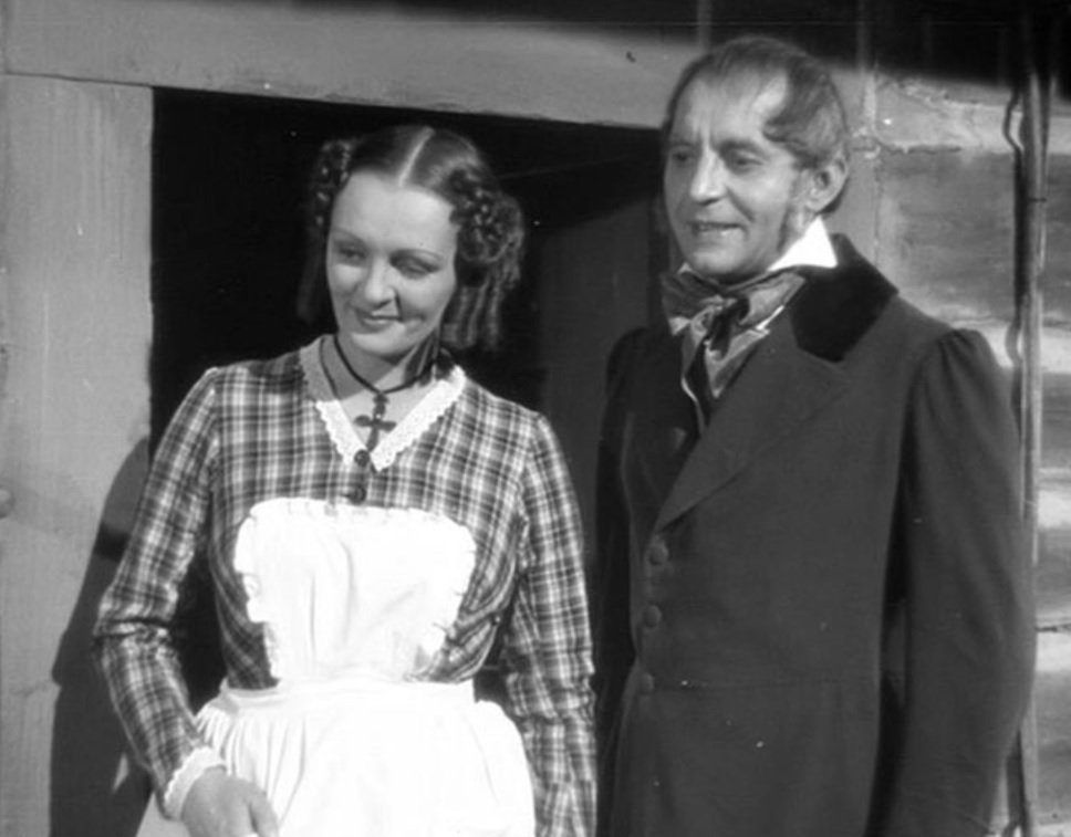 Světla Svozilová jako Terezka, dcera Babičky, s kolegou Karlem Třešňákem, který ztvárnil jejího manžela.