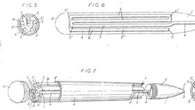 Jeden z prvních patentních výkresů kuličkového pera z dílny Lázsló Biróa