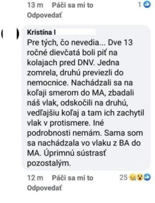 Lidé jsou ze smrti děvčat v šoku.