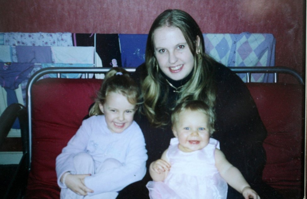 Laura Turner s dcerami Shanelle a Chelseou v době, kdy měl už 127 kilo.