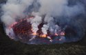 Jezero lávy ze sopky Nyiragongo