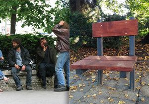 Český Těšín pořídil několik jednomístných laviček. Chce tak zabránit tomu, aby se na nich povalovali bezdomovci.