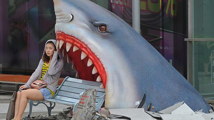 Nic pro ty, co se bojí žraloků! Bangkok, Čína.