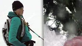Unikátní video: Lukáše před zavalením lavinou zachránil lyžařský airbag.