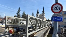 Novou lávka přes Svitavu v Brně umožní přechod řeky během rekonstrukce Zábrdovického mostu.