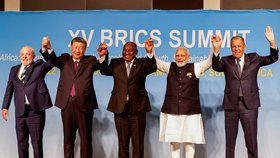Vladimir Putin na summitu BRICS chyběl (23. 8. 2023).