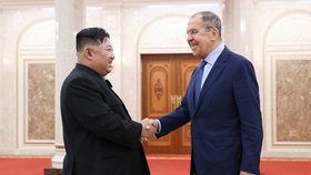 Ruský ministr zahraničí Lavrov na návštěvě Severní Koreje (19. 10. 2023)