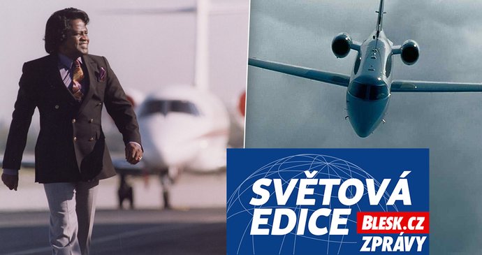 James Brown a Learjet.