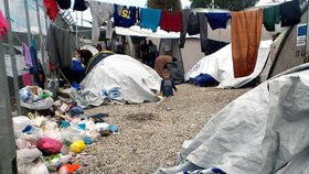 Uprchlický tábor Moria na řeckém ostrově Lesbos se potýká s velkým znečištěním.