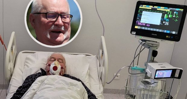 Polský exprezident Walesa (80) je v nemocnici s covidem. Ukázal fotku přímo z lůžka