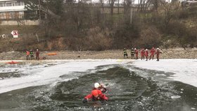 Jihomoravští hasiči trénovali čtyři dny na Brněnské přehradě záchranu tonoucích.