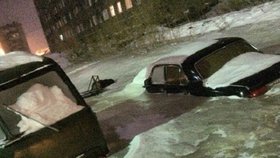 Zamrzlé město Dudinka v Rusku
