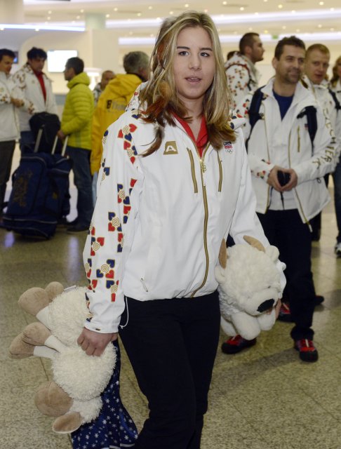 Ester při cestování během olympijských her v Soči.