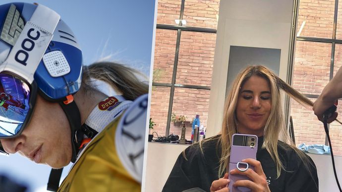 Ester Ledecká si před MS skočila do salónu.
