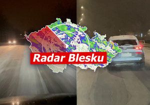 Ledovka v Česku: Silnice v Praze a Středočeském kraji začaly namrzat (6.2.2021)