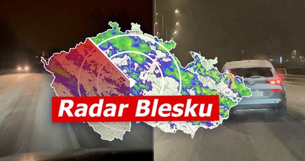Nebezpečná ledovka v Česku, potíže řidičů u Prahy i nový sníh. Sledujte radar Blesku