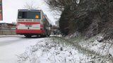 Ledovka komplikuje dopravu u Prahy: Řada dopravních nehod, zavřená D10. Autobusy se zpožďovaly