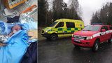 Drama se šťastným koncem: Záchranáře uvěznila ledovka, holčička se narodila v sanitce