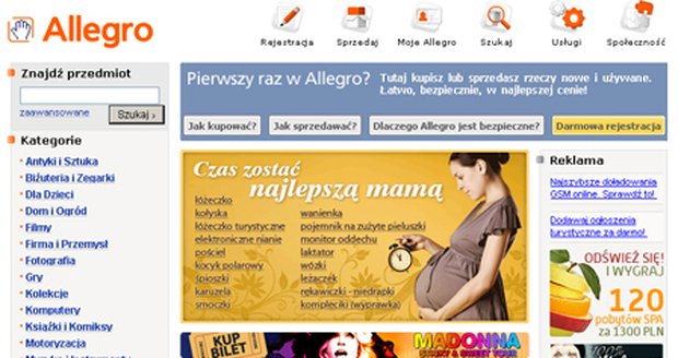 Polský internetový server allegro.pl