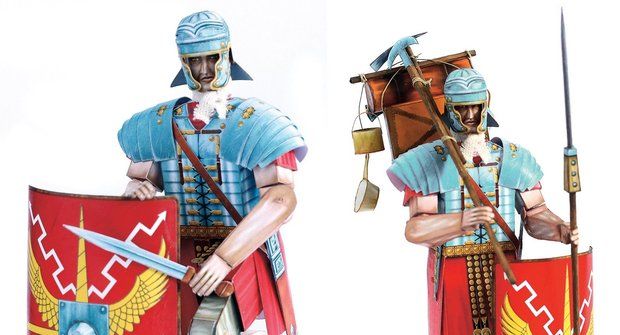 Vystřihovánka ke stažení: Římský legionář - bonusové díly výstroje