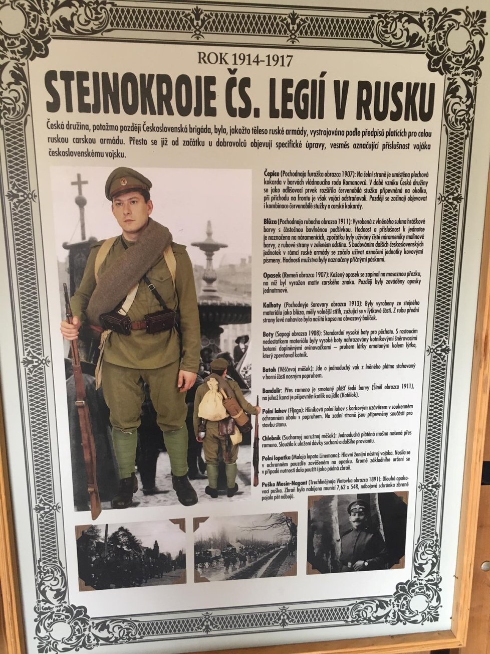 Dozvíte se mnoho zajímavostí ze života legionářů na ruské frontě.